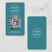 Maßgeschneiderte Karten, modern, Social Media QR Visitenkarte (Vorne/Hinten)