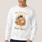 Maßgeschneiderte Katzenkatze für den puren Herbst Sweatshirt (Vorderseite)