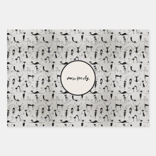 Maßgeschneiderte Katzenreinigung Geschenkpapier Set (Vorderseite 3)