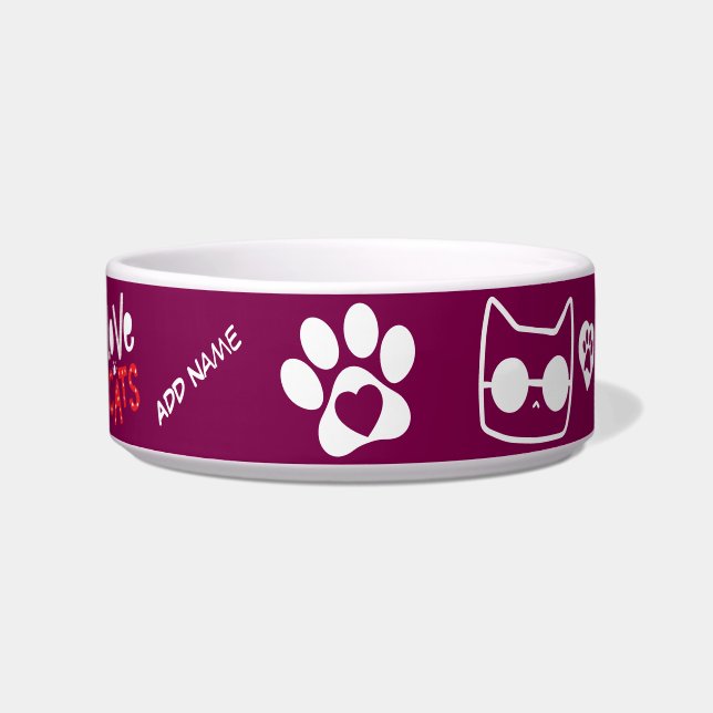 Maßgeschneiderte Katzenschale - Personalisiertes K Napf (Vorderseite)