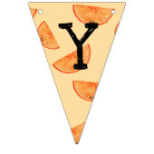 Maßgeschneiderte Kawaii Wasserfarbe Fruchtbällchen Wimpelkette (Zweite Fahne)