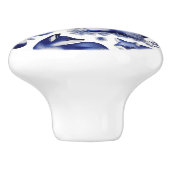 Maßgeschneiderte Keramik für blaue und weiße Füchs Keramikknauf (Seitenansicht)