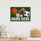 Maßgeschneiderte Kinder Boys nennen Multi Sports W Poster (Küche)