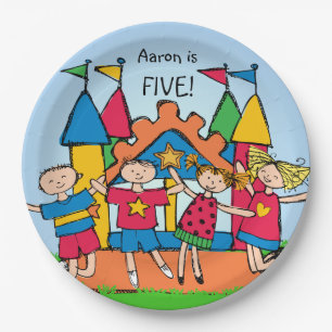 Maßgeschneiderte Kindergeburtstag-Papierplatte Pappteller