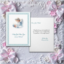 Maßgeschneiderte Kindertaufe mit Engel Karte