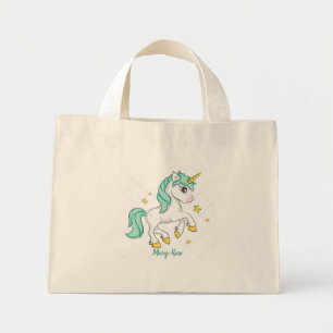 Maßgeschneiderte Kindertotentasche - Einhorn Mini Stoffbeutel
