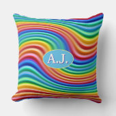 Maßgeschneiderte Kissen Rainbow Pride Design. (Vorderseite)