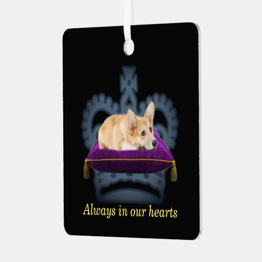 Maßgeschneiderte Kissenkrone Ornament Aus Metall (Vorderseite links)