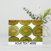 Maßgeschneiderte Kiwi-Fruchtscheiben Karte (Stehend Vorderseite)