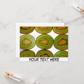 Maßgeschneiderte Kiwi-Fruchtscheiben Karte (Vorderseite/Rückseite Beispiel)