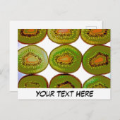 Maßgeschneiderte Kiwi-Fruchtscheiben Postkarte (Vorne/Hinten)