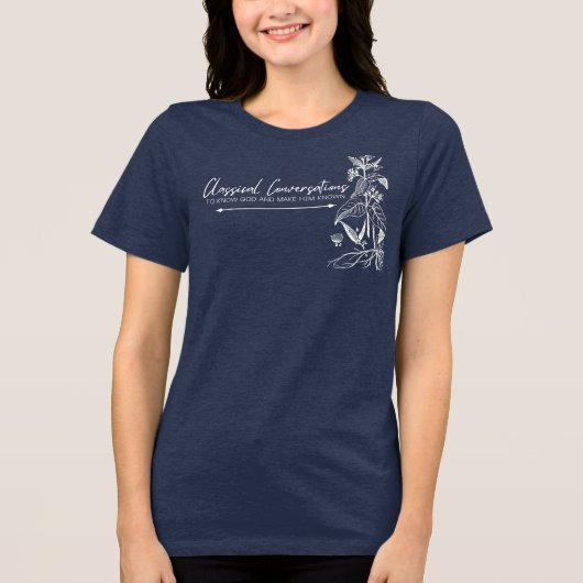 Maßgeschneiderte klassische Gespräche Tri-Blend Shirt (Vorderseite)