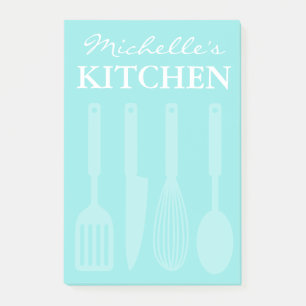 Maßgeschneiderte Klebeschicht mit Küchenutensili Post-it Klebezettel