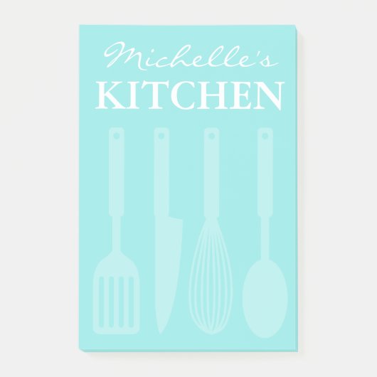 Maßgeschneiderte Klebeschicht mit Küchenutensilien Post-it Klebezettel (Vorderseite)