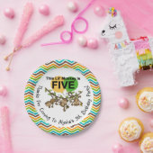 Maßgeschneiderte Kleine Affen 5th Birthday Paper T Pappteller (Party)