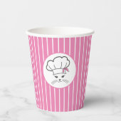 Maßgeschneiderte Kleine Baker Cat Paper Cups Pappbecher (Vorderseite)