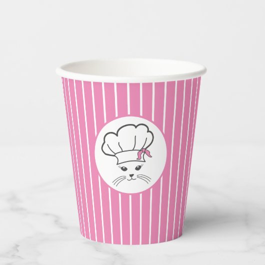 Maßgeschneiderte Kleine Baker Cat Paper Cups Pappbecher (Vorderseite)