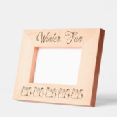 Maßgeschneiderte kleine Pinguine, Winter, 6 x 4" L Geätzte Rahmen (Links)