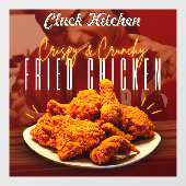 Maßgeschneiderte knusprige Konditorei-Hühnerpromo Fensteraufkleber (Blatt)