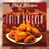 Maßgeschneiderte knusprige Konditorei-Hühnerpromo Fensteraufkleber (Blatt 2)