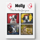 Maßgeschneiderte Kollage für Hunde 4 Fotos Fotoplatte (Vorderseite)