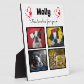 Maßgeschneiderte Kollage für Hunde 4 Fotos Fotoplatte (Seite)