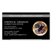 Maßgeschneiderte Korrekturen für das Prison-Logo d Magnetische Visitenkarte (Vorderseite)