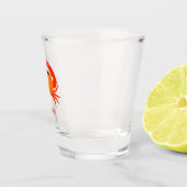 Maßgeschneiderte Krabbe Rot Orange einfache Sauber Schnapsglas (Rechts)
