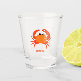 Maßgeschneiderte Krabbe Rot Orange einfache Sauber Schnapsglas