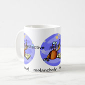 Maßgeschneiderte Krebseigenschaften von Cartoon Kaffeetasse (Vorderseite Links)