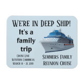 Maßgeschneiderte Kreuztürenfamilie Personalisiert Magnet (Horizontal)