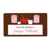 Maßgeschneiderte Küchenlabels (Vorne)