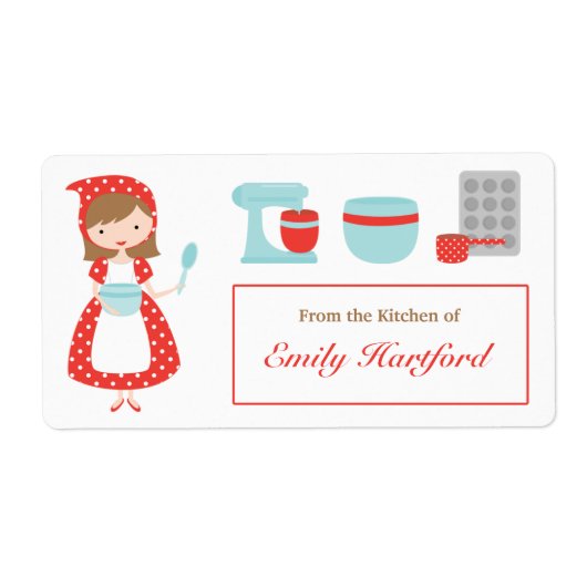 Maßgeschneiderte Küchenlabels (Vorne)
