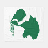 Maßgeschneiderte Kunsthandwerker Grüne Silhouetten Fleecedecke (Vorderseite (Horizontal))