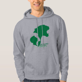 Maßgeschneiderte Kunsthandwerker Grüne Silhouetten Hoodie