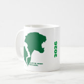 Maßgeschneiderte Kunsthandwerker Grüne Silhouetten Kaffeetasse (Vorderseite Links)