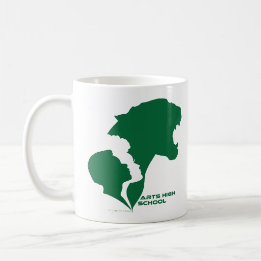 Maßgeschneiderte Kunsthandwerker Grüne Silhouetten Kaffeetasse (Links)