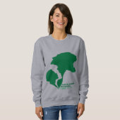 Maßgeschneiderte Kunsthandwerker Grüne Silhouetten Sweatshirt (Vorne ganz)