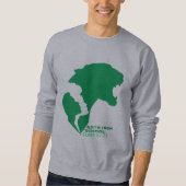 Maßgeschneiderte Kunsthandwerker Grüne Silhouetten Sweatshirt (Vorderseite)