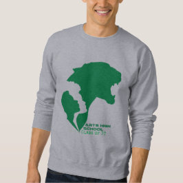 Maßgeschneiderte Kunsthandwerker Grüne Silhouetten Sweatshirt