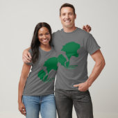 Maßgeschneiderte Kunsthandwerker Grüne Silhouetten T-Shirt (Unisex)
