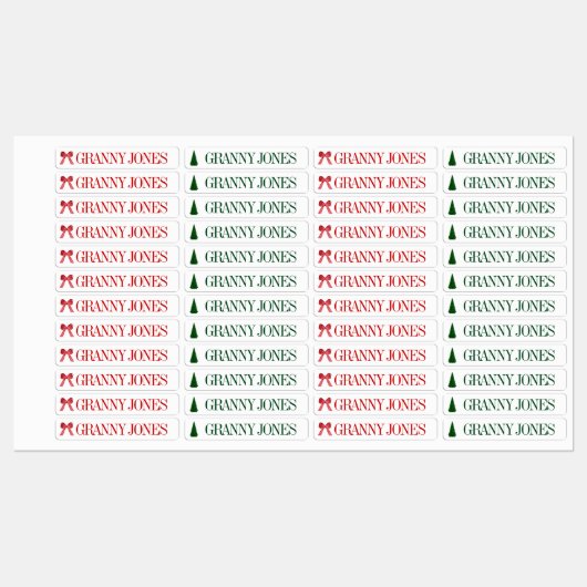 Maßgeschneiderte Labels Familiengeschenk Großmutte Etiketten (Blatt)