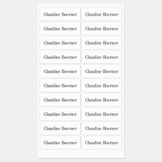 Maßgeschneiderte Labels für Fabric Crafter oder Kü Etiketten (Blatt)