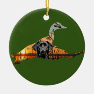 Maßgeschneiderte Labrador Retriever Ornament, Ente Keramik Ornament
