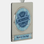 Maßgeschneiderte Lacrosse Weihnachtsfeier Banner-Ornament Silber (Rechts)