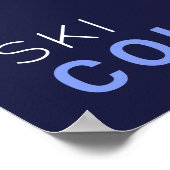 Maßgeschneiderte Lage Skiposter Poster (Ecke)