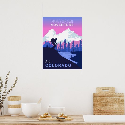 Maßgeschneiderte Lage Skiposter Poster (Küche)