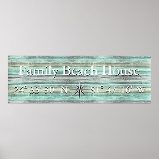 Maßgeschneiderte Lage und längliche Küstendekorati Poster (Vorne)