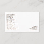 Maßgeschneiderte Landing-Cards Visitenkarte (Rückseite)