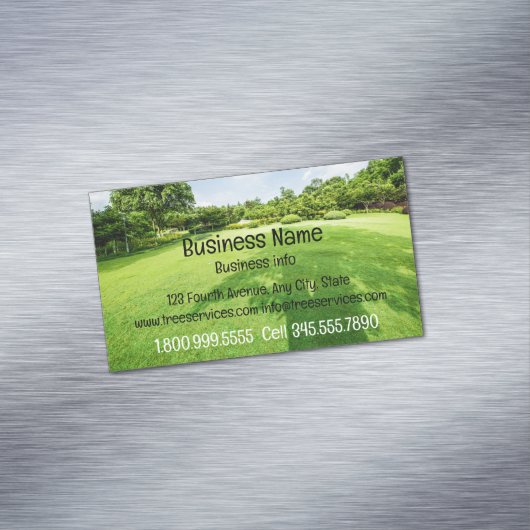 Maßgeschneiderte Landschaftsgärtnerpflege Magnetische Visitenkarte (Beispiel)